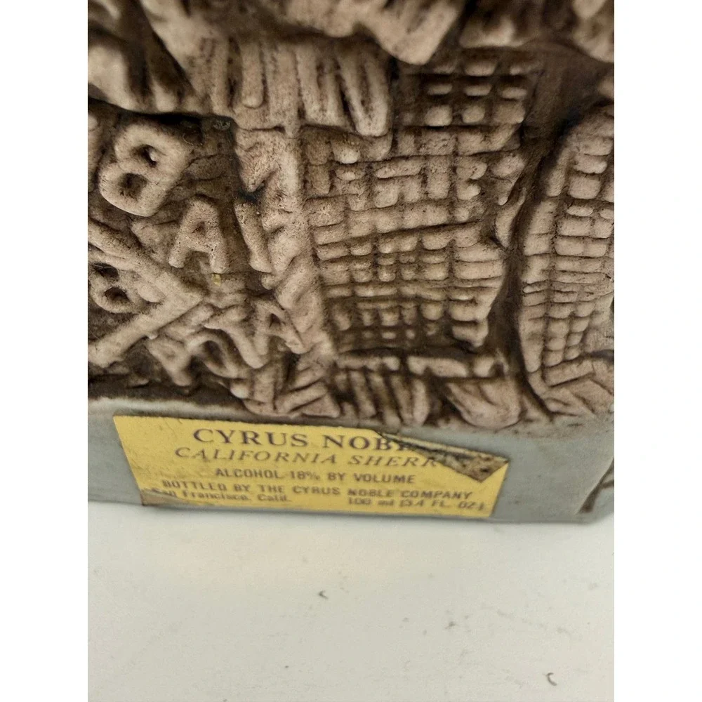 Vintage 1979 Cyrus Noble Mine Gold Miner Ceramic Decanter Haas Brothers 100ml‎